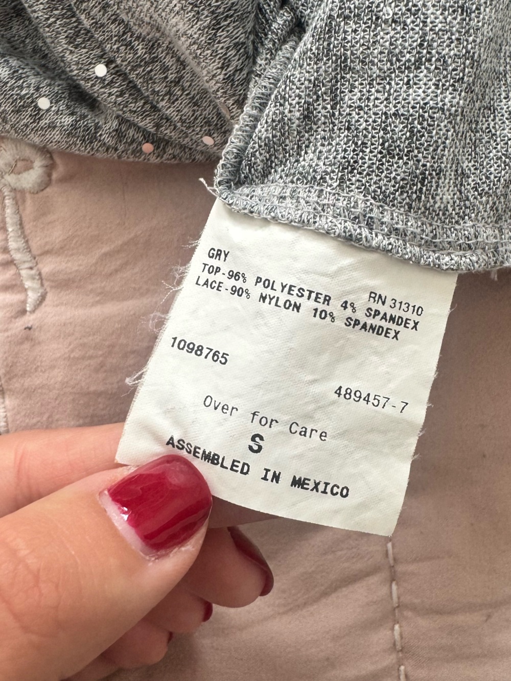 Y2K Grey Sequin Top